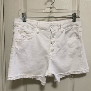Paige High Rise Sarah Short in Crisp White